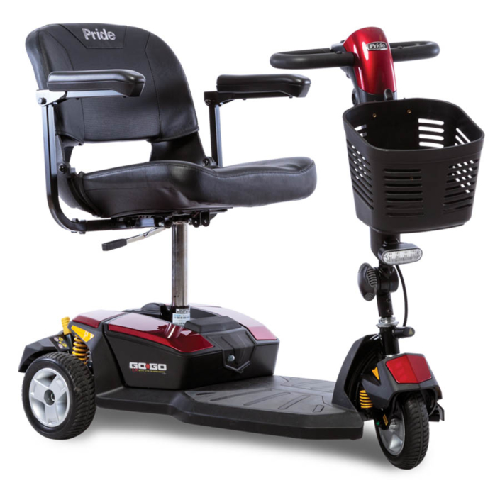 Pride Opvouwbare Scootmobiel GoGo LX Traveller Rood 3 wielen